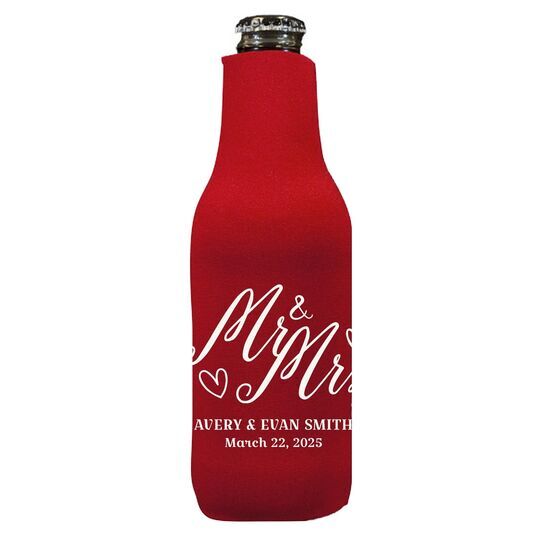 Mr. and Mrs. Hearts Bottle Huggers